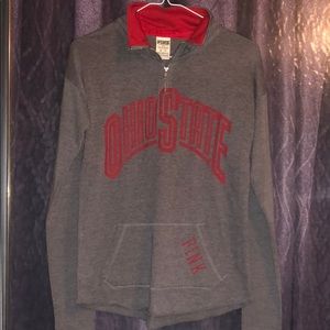 PINK Buckeyes quarter zip
